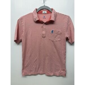Johnnie-O Boys Size 10 Hangin' Out Striped Polo Shirt Surf Casual Pocket #10
